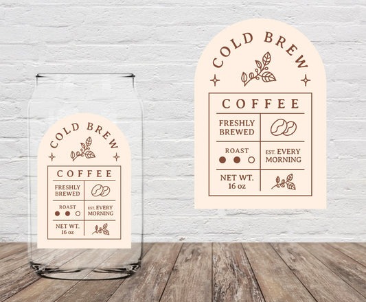 Cold Brew Coffee Design Glass Cup